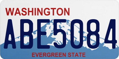 WA license plate ABE5084
