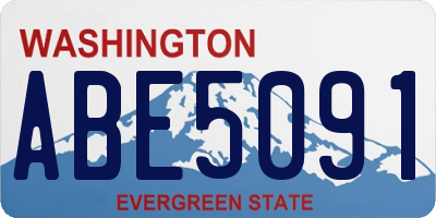 WA license plate ABE5091