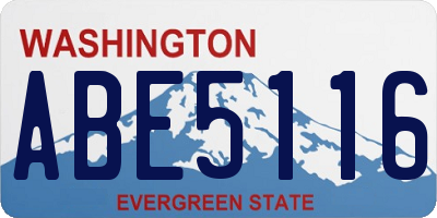 WA license plate ABE5116