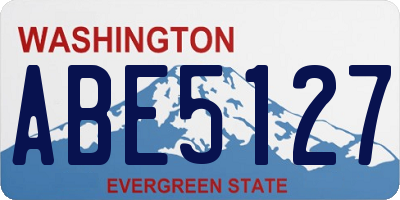 WA license plate ABE5127