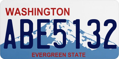 WA license plate ABE5132