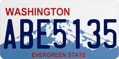 WA license plate ABE5135