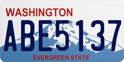 WA license plate ABE5137