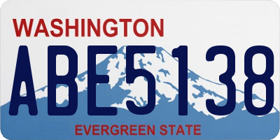 WA license plate ABE5138