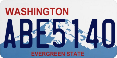 WA license plate ABE5140