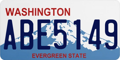 WA license plate ABE5149