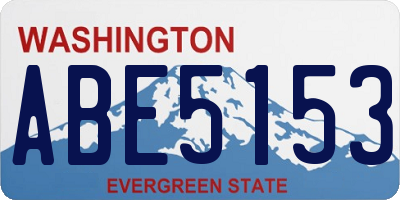 WA license plate ABE5153