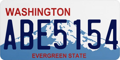 WA license plate ABE5154