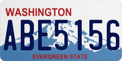 WA license plate ABE5156