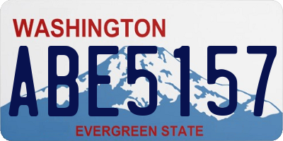 WA license plate ABE5157