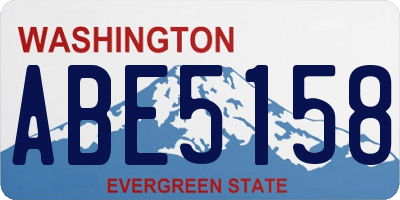 WA license plate ABE5158