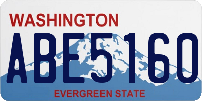 WA license plate ABE5160