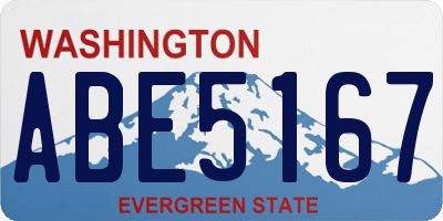WA license plate ABE5167