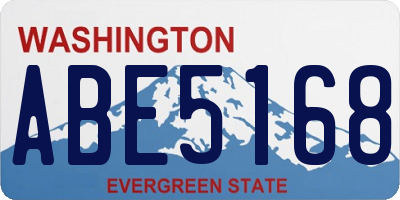 WA license plate ABE5168