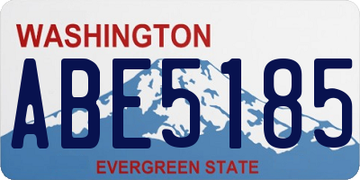 WA license plate ABE5185