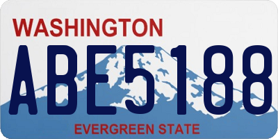 WA license plate ABE5188