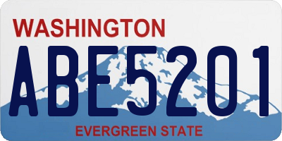 WA license plate ABE5201
