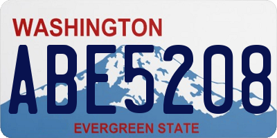 WA license plate ABE5208