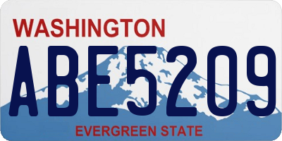 WA license plate ABE5209