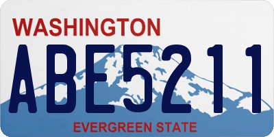 WA license plate ABE5211