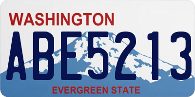 WA license plate ABE5213