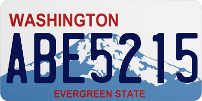 WA license plate ABE5215