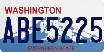 WA license plate ABE5225