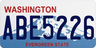 WA license plate ABE5226