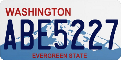 WA license plate ABE5227