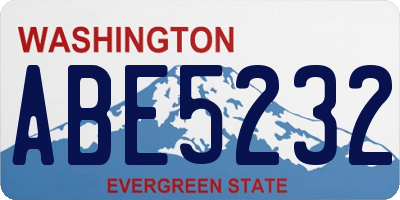 WA license plate ABE5232