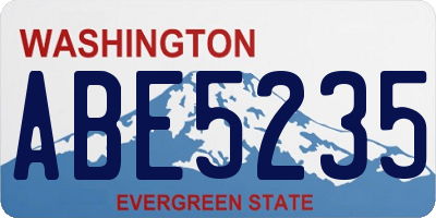 WA license plate ABE5235