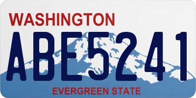 WA license plate ABE5241