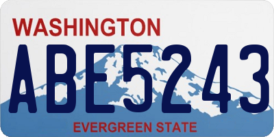 WA license plate ABE5243