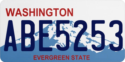 WA license plate ABE5253