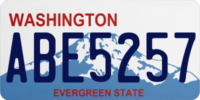 WA license plate ABE5257