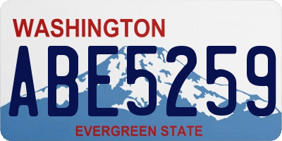 WA license plate ABE5259