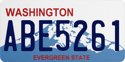 WA license plate ABE5261