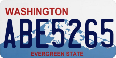 WA license plate ABE5265