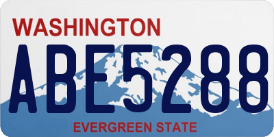 WA license plate ABE5288