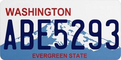 WA license plate ABE5293