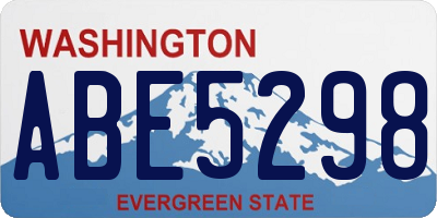 WA license plate ABE5298