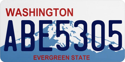WA license plate ABE5305