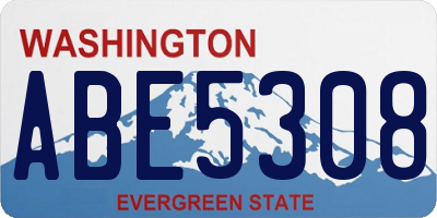 WA license plate ABE5308