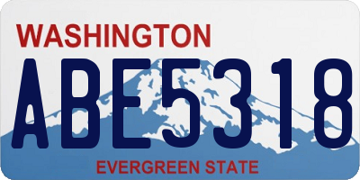 WA license plate ABE5318