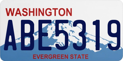 WA license plate ABE5319