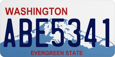 WA license plate ABE5341