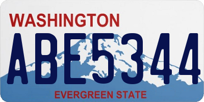 WA license plate ABE5344