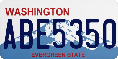 WA license plate ABE5350