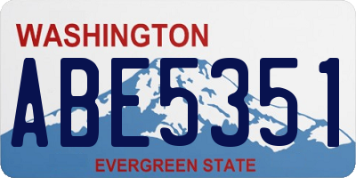 WA license plate ABE5351