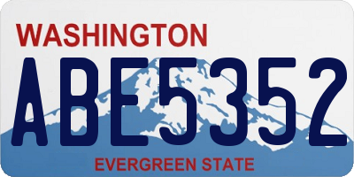 WA license plate ABE5352